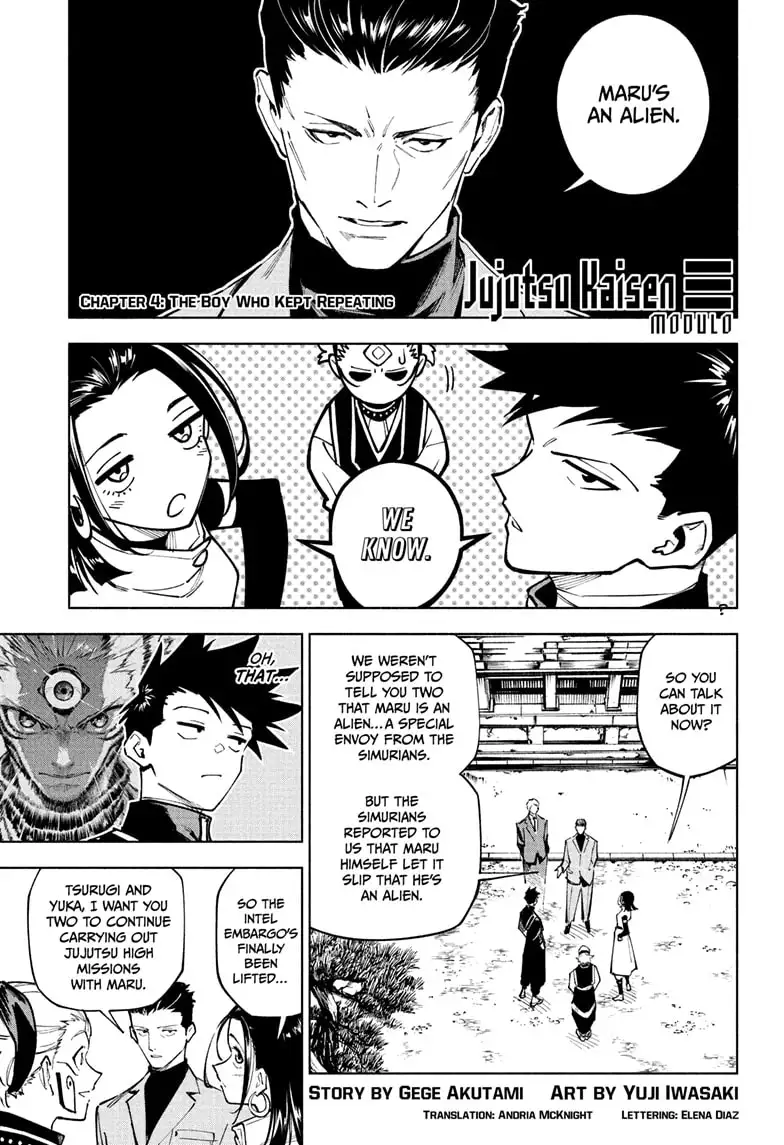 Jujutsu Kaisen Modulo Manga Chapter 4 page 1 - The Boy Who Kept Repeating scene